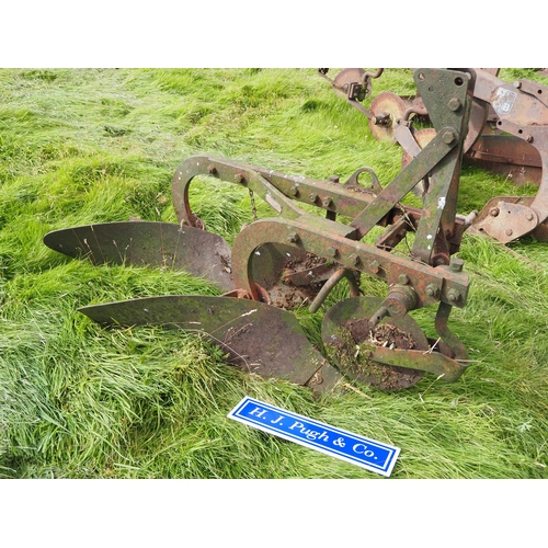 60 - David Brown 2 furrow plough. Badged