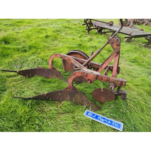 63 - David Brown 2 furrow plough. Type PU1. Badged