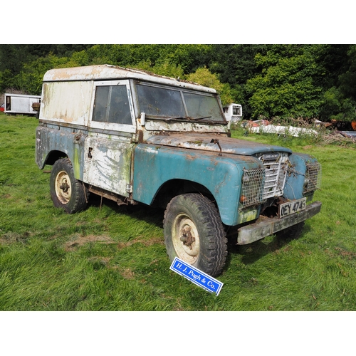 88 - Land Rover Series 3 model 88. 1977. Stood for 20 years. Showing 61954 miles. Chassis no. 91101762B. ... 