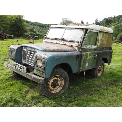 88 - Land Rover Series 3 model 88. 1977. Stood for 20 years. Showing 61954 miles. Chassis no. 91101762B. ... 