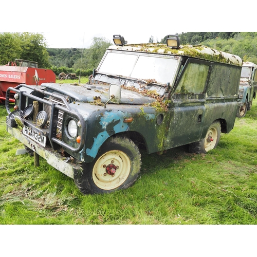 89 - Land Rover Series 3. 1974. Diesel, stood for over 30 years, showing 63205 miles. Reg. RCA 132M. No d... 