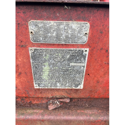 74 - Massey Ferguson 20-8 baler. SN- 62397A.