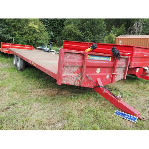 200 - Marshall 10 ton twin axle 24ft bale trailer. 2016. Serial no. 87555