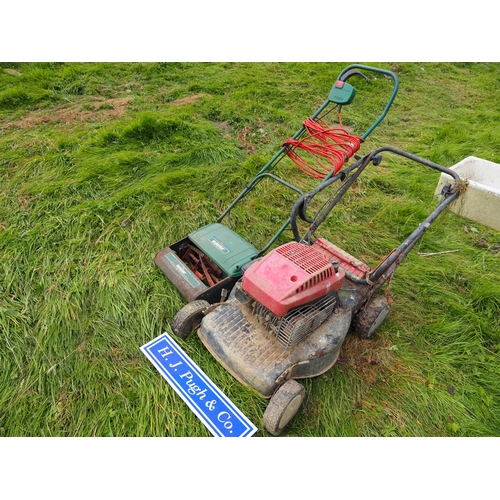 25 - Qualcast electric mower and 1 other