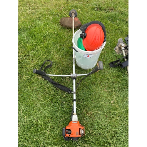 4 - Stihl FS76 strimmer, helmet etc