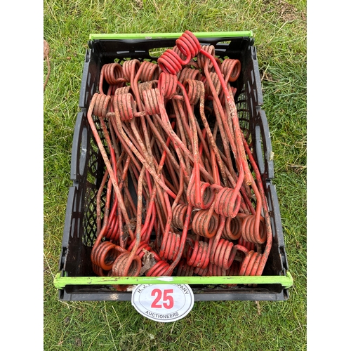 25 - Box of tedder tines