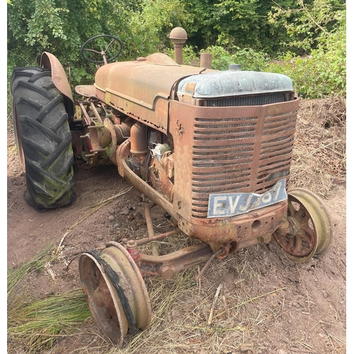 312 - International W9 tractor. C/w Wesford winch. Reg. EVJ 867. Old buff logbook in office