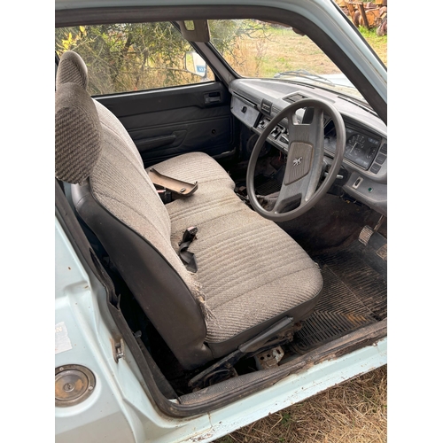 166 - Peugeot 504 pickup, farm use, runs and drives, showing 48476 miles Reg. E31 LAD