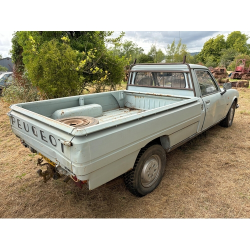 166 - Peugeot 504 pickup, farm use, runs and drives, showing 48476 miles Reg. E31 LAD