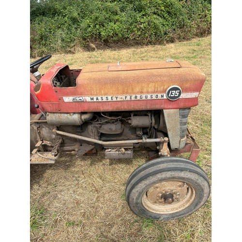 167 - Massey Ferguson 135  8E vineyard tractor, runs and drives well