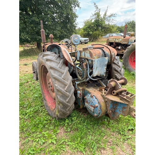 172 - Fordson major tractor, with Boughton HDF 2H winch, pulley drive to hydraulic pump