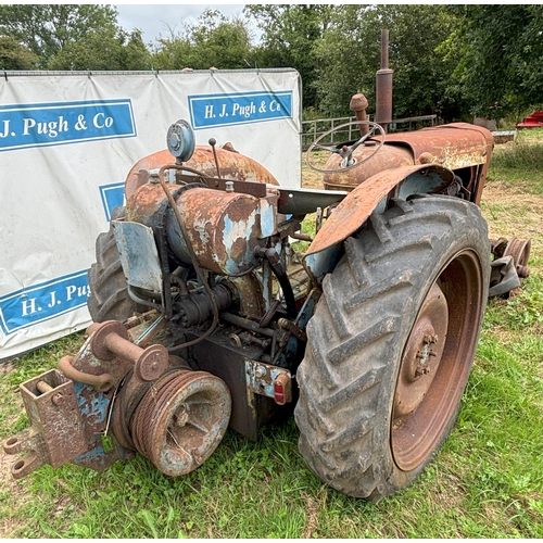 172 - Fordson major tractor, with Boughton HDF 2H winch, pulley drive to hydraulic pump