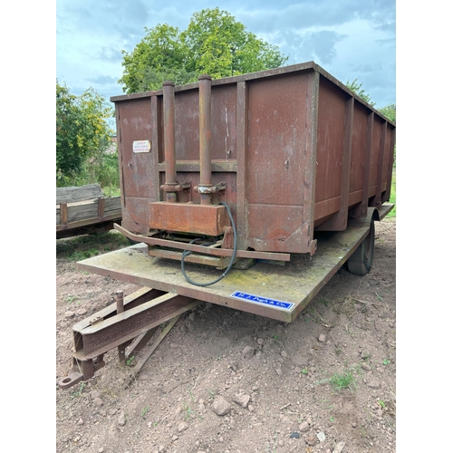 321 - Flat bed trailer with tipping body