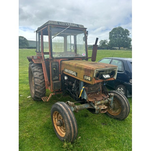 190 - Universal U640 Tractor. Was running when stored but currently not running. Fitted with power steerin... 