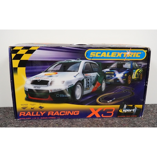 16 - Scalextric Rally Racing X3 set in box