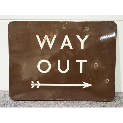 97 - Enamel railway sign - Way Out 18