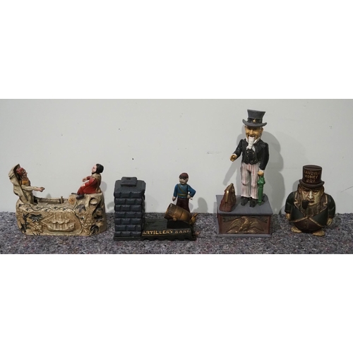 83 - Cast iron mechanical money boxes - 4