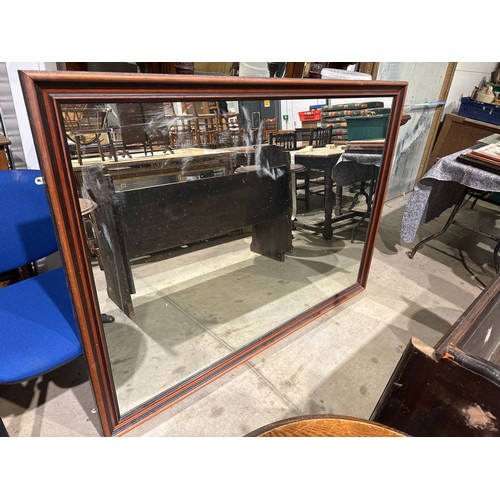 485 - Large wooden framed mirror 47