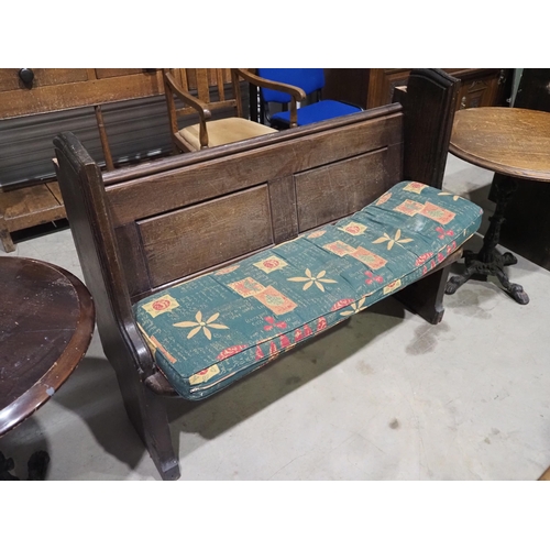 496 - Church pew with cushion 48