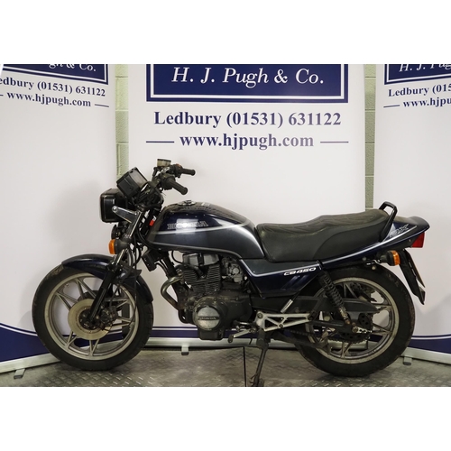 Honda CB450DX motorcycle. 1993. 447cc. MOT expired 21.05.24