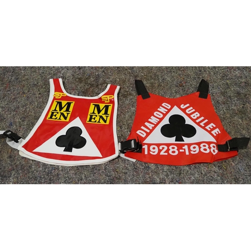 169 - Belle Vue Aces speedway race vests - 2