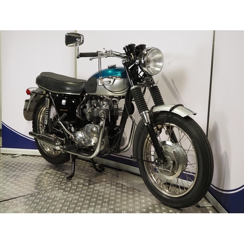 Triumph T100R Daytona motorcycle. 1968. 500cc. Frame No. T100RH59736 ...