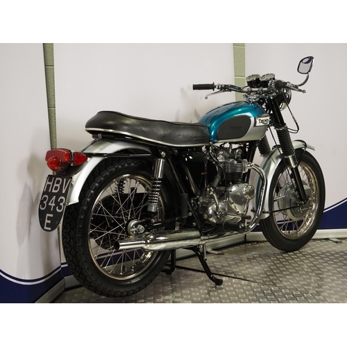 Triumph T100R Daytona motorcycle. 1968. 500cc. Frame No. T100RH59736 ...