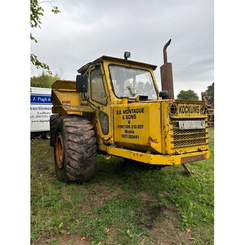 281A - Kockum Soderhamn dumper. Type 411-B. Runs but doesn’t drive. 
Reg. NRP 589V. V5