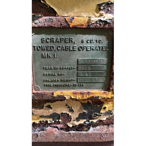 315A - Towed cable operated mark 1 scraper box. 8 Cu Yd. 1953