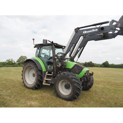 43 - Deutz-Fahr Agrotron Profiline K430 Tractor. 50k.  Runs and drives. Fitted with Quicke DMQ55 loader. ... 