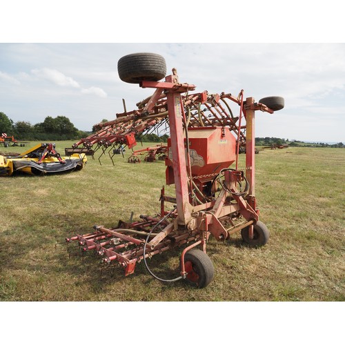 10 - Einböck 6M folding grass harrows and air seeder