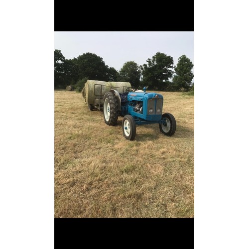 166 - Fordson Super Major tractor. 1963. Runs and drives. Late registration. Reg. 745BVF. V5