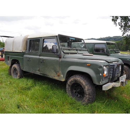 143 - Land Rover Defender 130 diesel, overdrive, 6ltr V8 AEC engine, showing 99595 miles. mot expiry 20.12... 