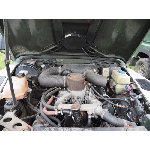 143 - Land Rover Defender 130 diesel, overdrive, 6ltr V8 AEC engine, showing 99595 miles. mot expiry 20.12... 