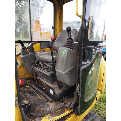 149 - Komatsu PC27R8 rubber tracked excavator, showing 6106 hours, timber grab, rotator, buckets, quick hi... 