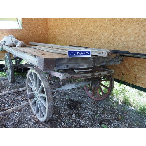 83 - 4 Wheeled light weight wooden waggon