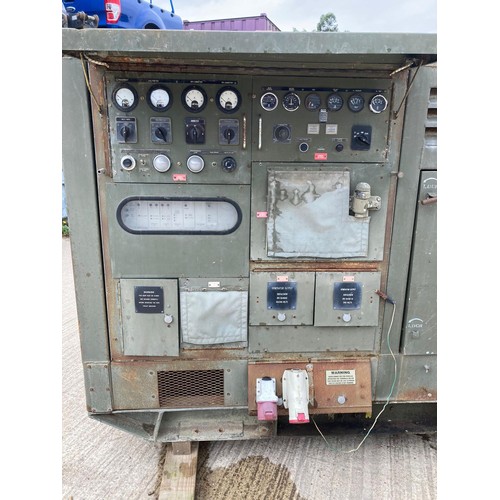 163 - Ex Army skid mounted 6 cylinder diesel engine driven 30 Kva Generator