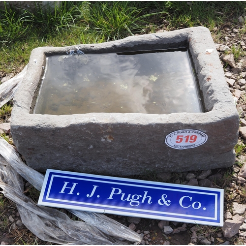 519 - Stone trough 2 x 1ft