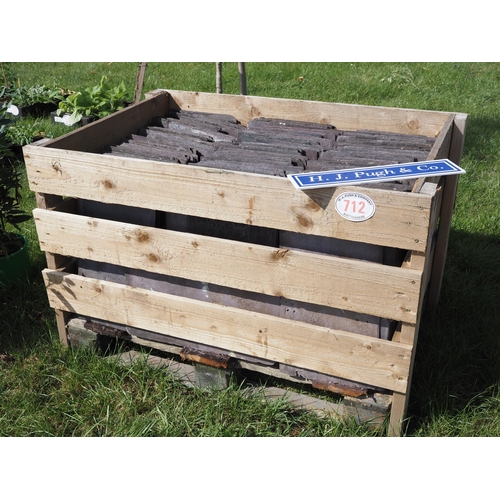 712 - Crate of roofing slates