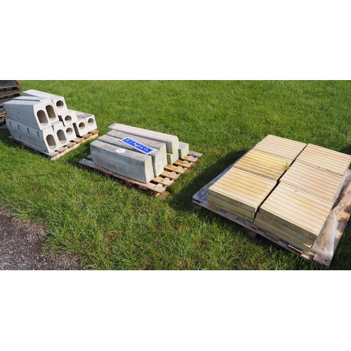 802 - Various kerb stones and slabs - 3 pallets