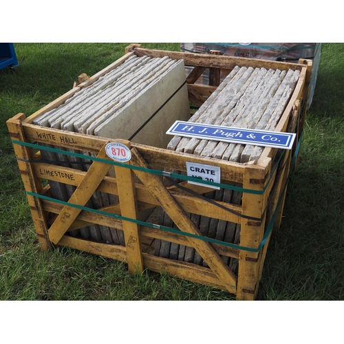 870 - Crate of limestone flagstones