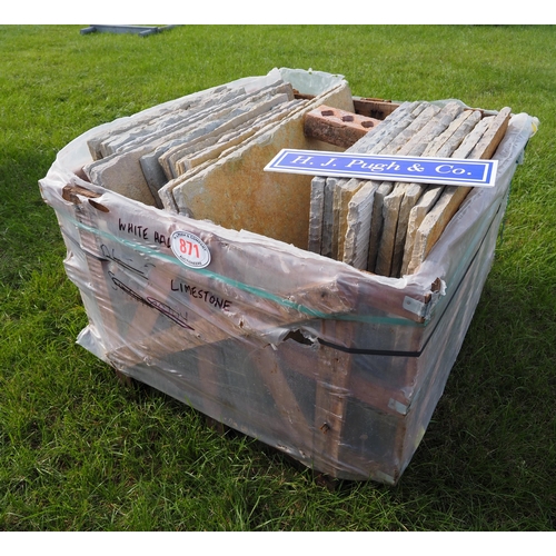 871 - Crate of limestone flagstones