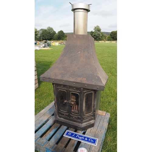 897 - Large woodburner