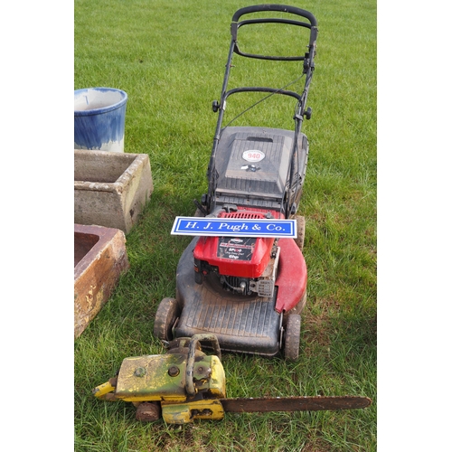 940 - Mower and chainsaw