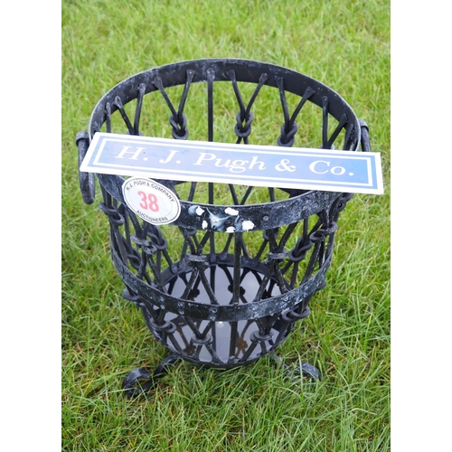 38 - Steel log basket 24