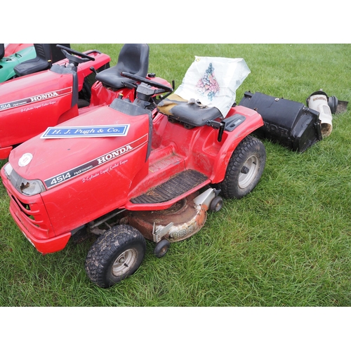 41 - Honda 4514 ride on mower. Key in office