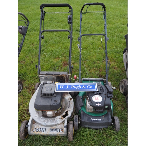 68 - Qualcast and John Deere mowers