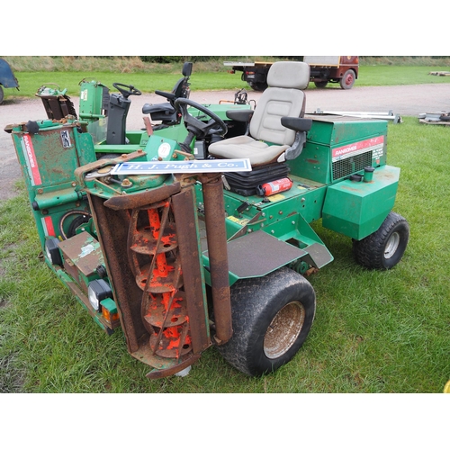 77 - Ransomes Parkway 2250 Plus 4WD triple gang diesel mower. Starts and drives. Key in office