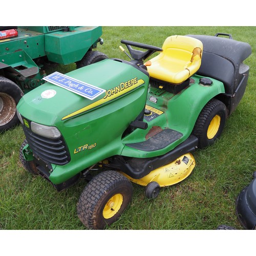 76 - John Deere LTR 180 ride on mower. Key in office