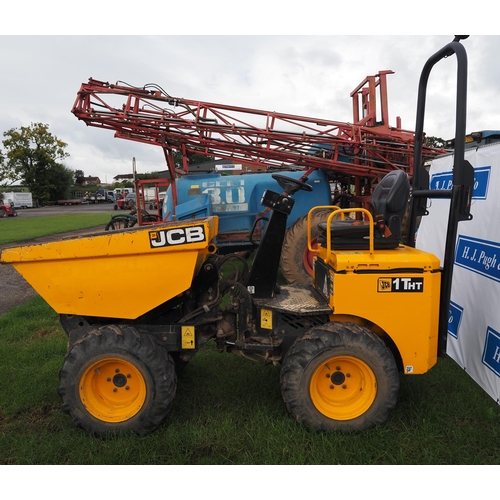 1614 - JCB 1 ton HT dumper, 1260 hours 2017. Key in office